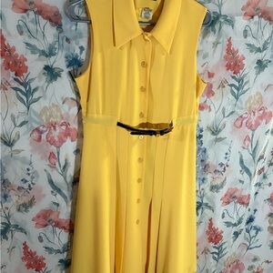 Vintage Yellow Dress with Belt